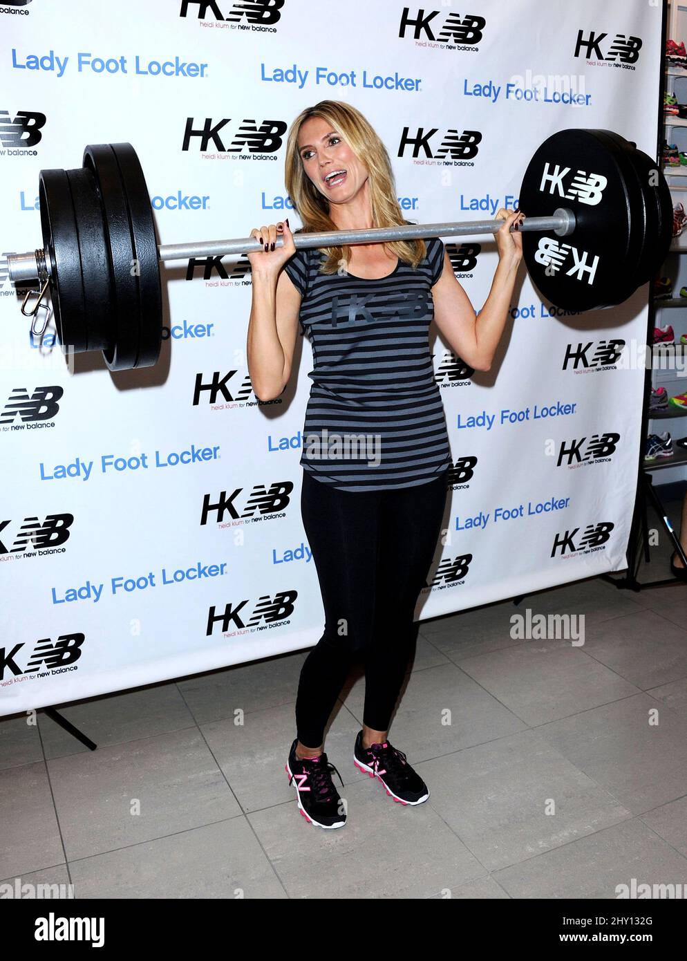 Heidi Klum attending a photocall for the launch of her New Balance  collection in Culver City, California Stock Photo - Alamy
