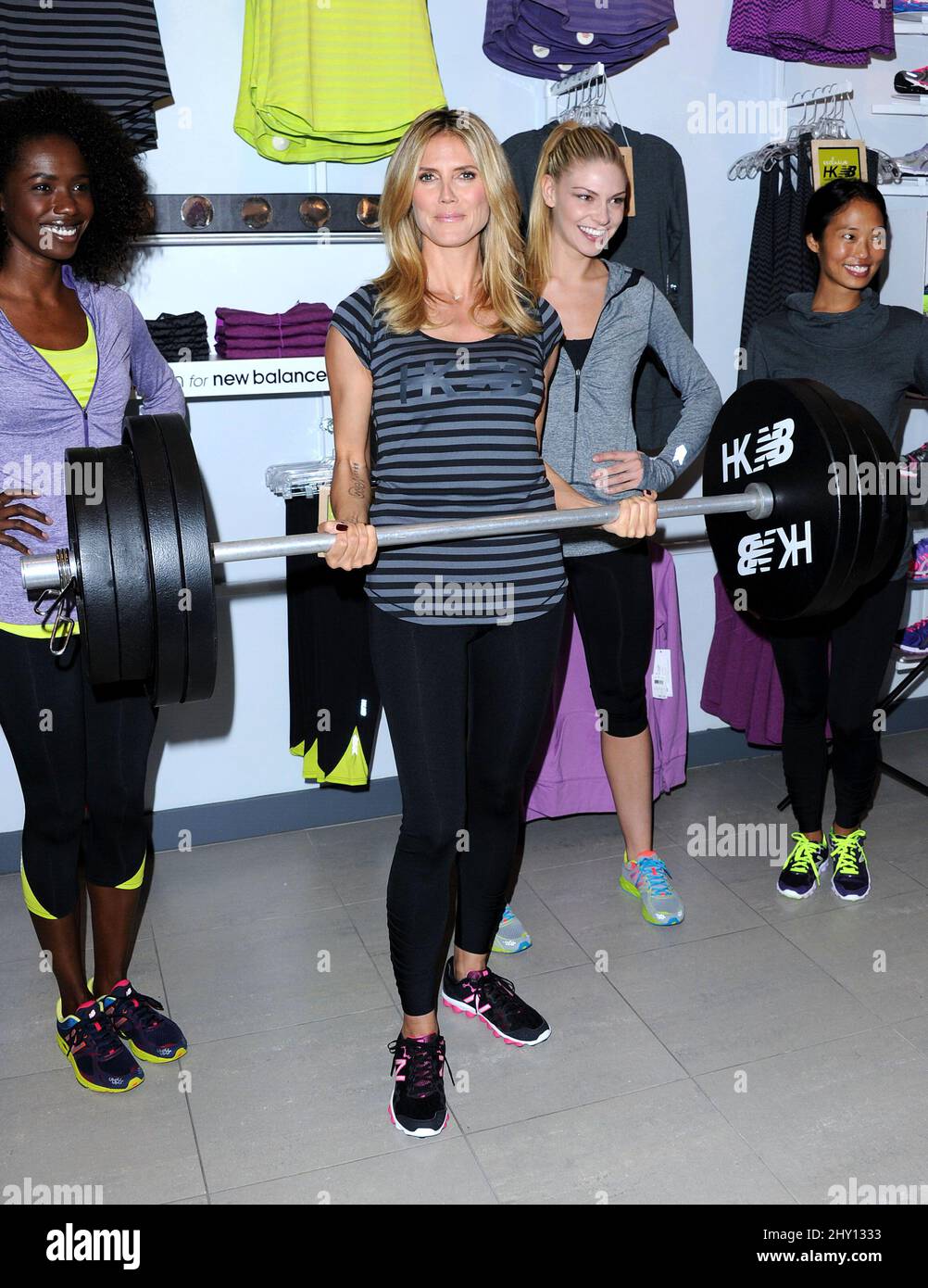 Heidi Klum attending a photocall for the launch of her New Balance  collection in Culver City, California Stock Photo - Alamy