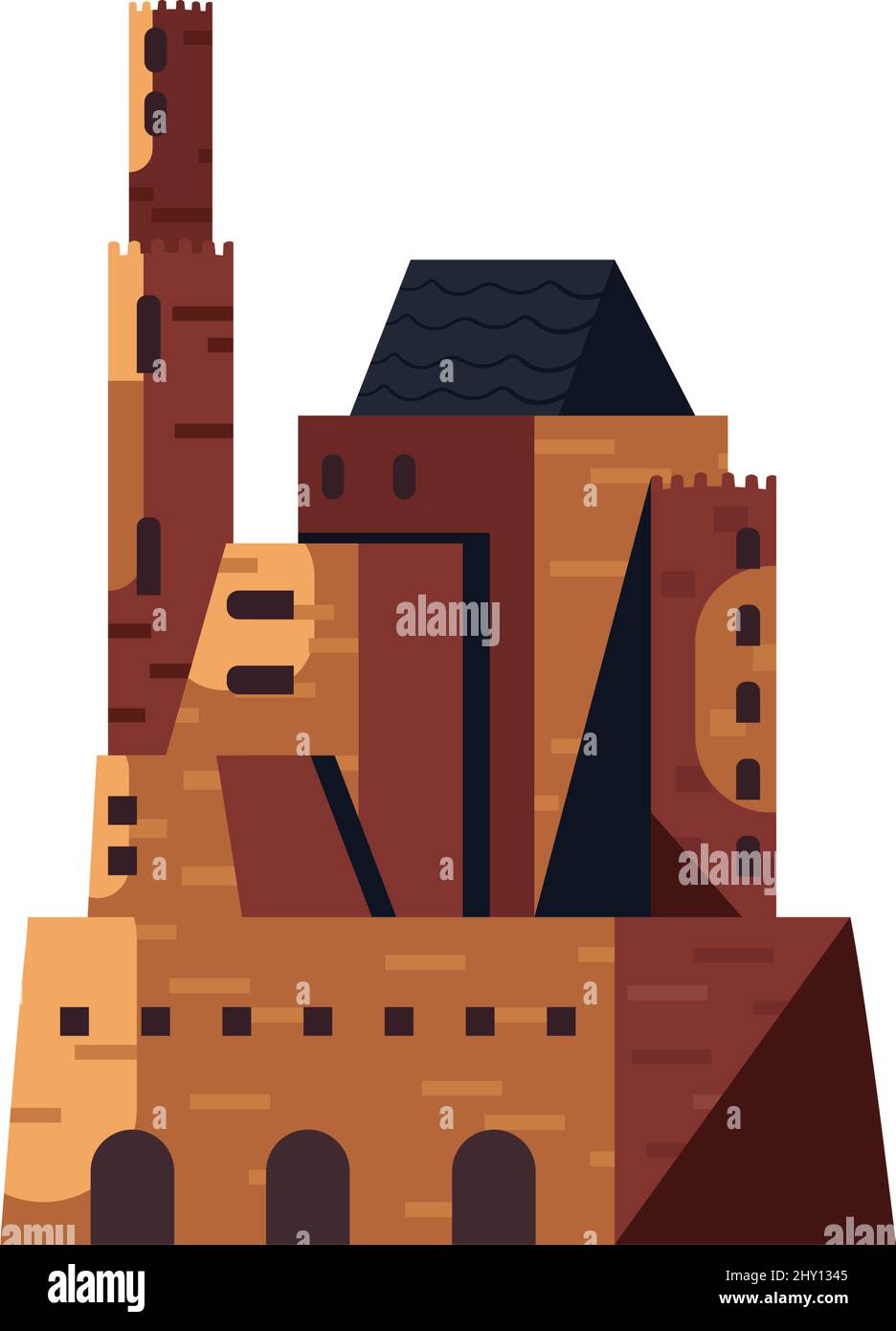 Princess in tower knight Stock Vector Images - Alamy