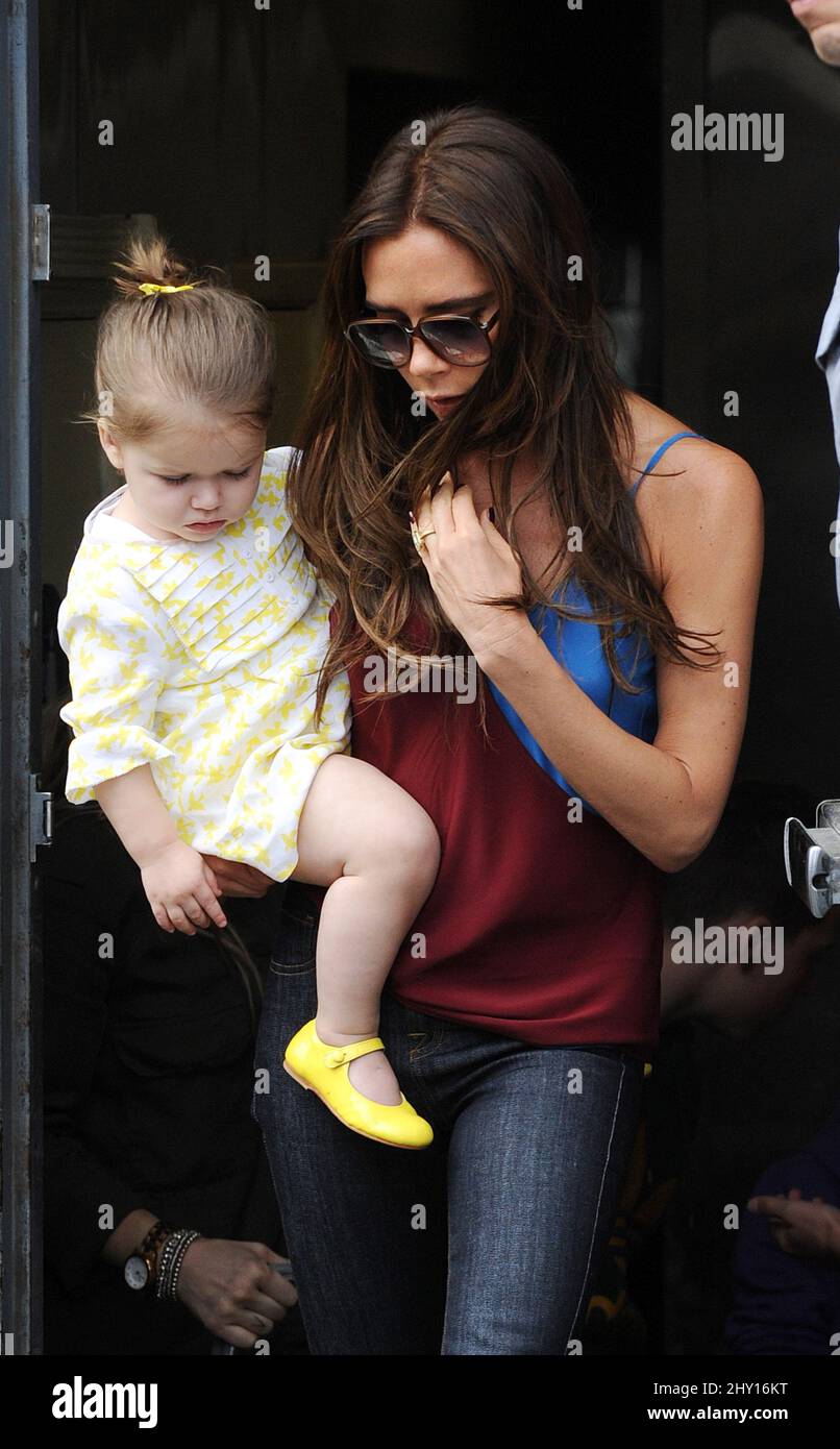 Why did Harper Beckham visit Brooklyn's home?