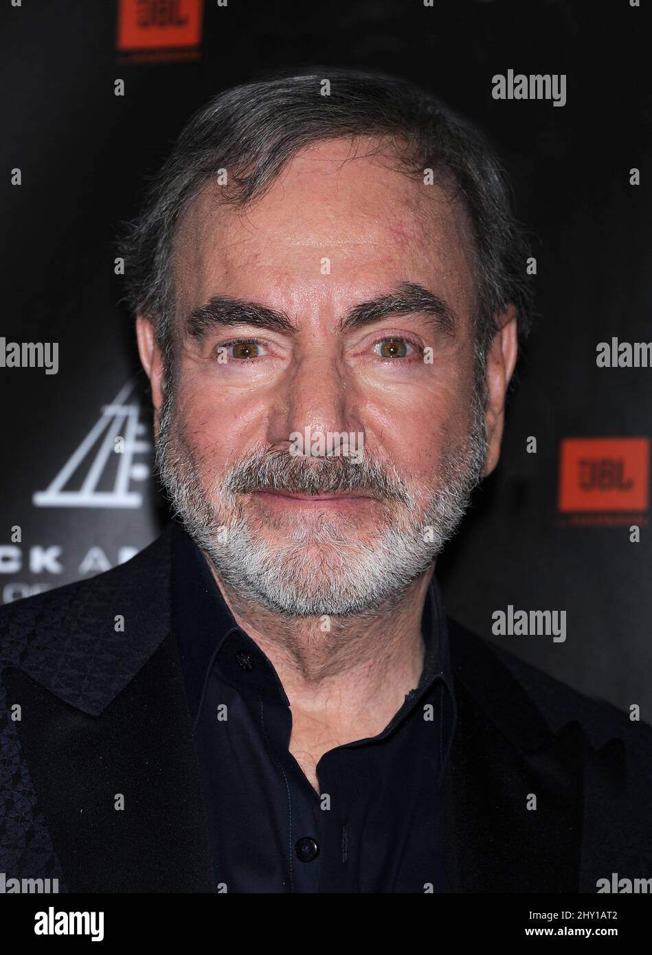 Neil Diamond attending the 28th Annual Rock and Roll Hall of Fame Induction Ceremony at Nokia Theatre in Los Angeles, California. Stock Photo