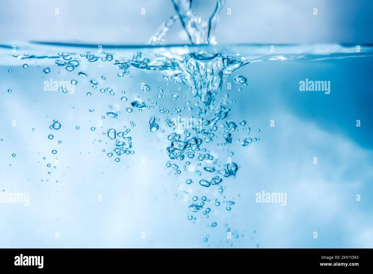 Closeup of air bubbles in a water, perfect for wallpaper or background