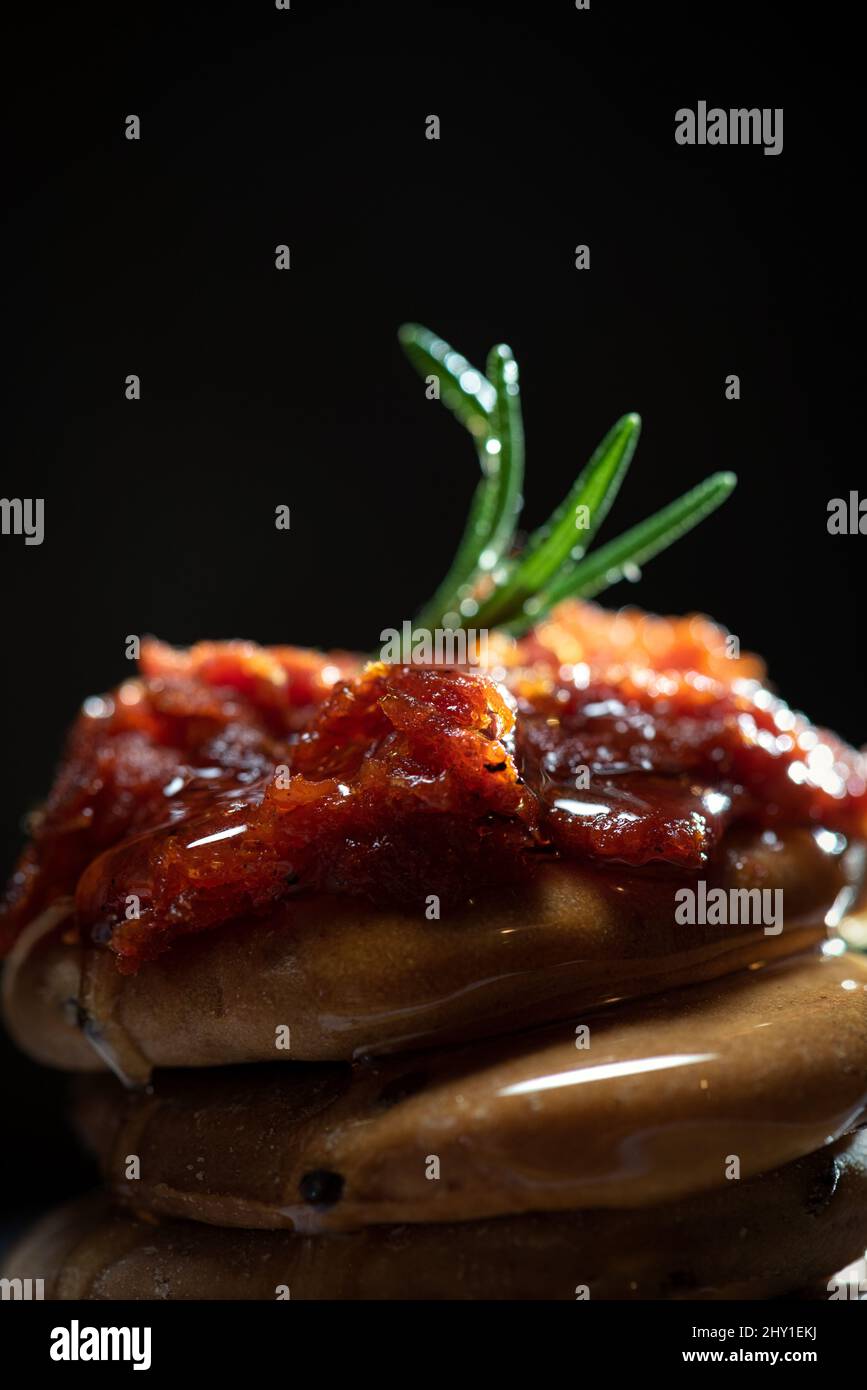 closeup-of-tasty-sobrassada-sausage-on-stack-of-flatbread-poured-with