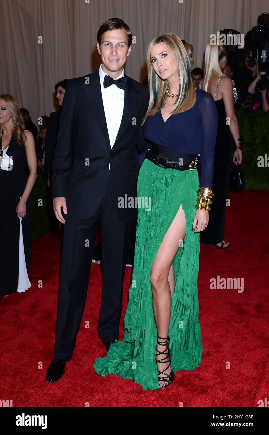 Ivanka trump jared kushner attending met gala 2013 hi-res stock ...