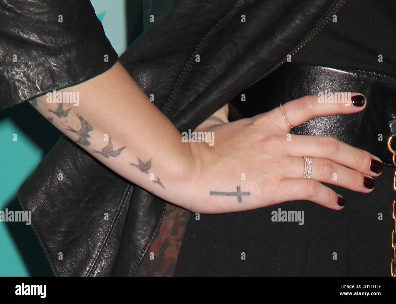 Demi lovato tattoo hi-res stock photography and images - Alamy