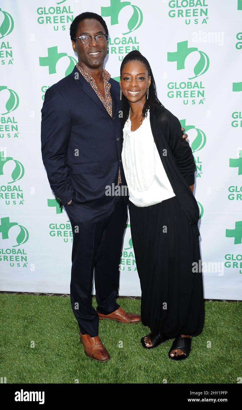 Isaiah Washington and wife Jenisa Marie Garland arriving for the USA’s
