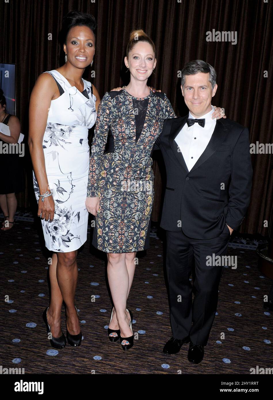 Aisha Tyler, Judy Greer and Chris Parnell at the Press Room of the 3rd ...