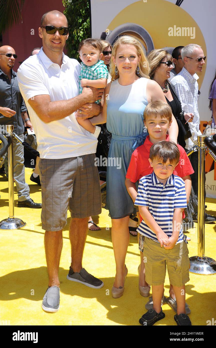 Melissa Joan Hart & Family attending the "Despicable Me 2" premiere