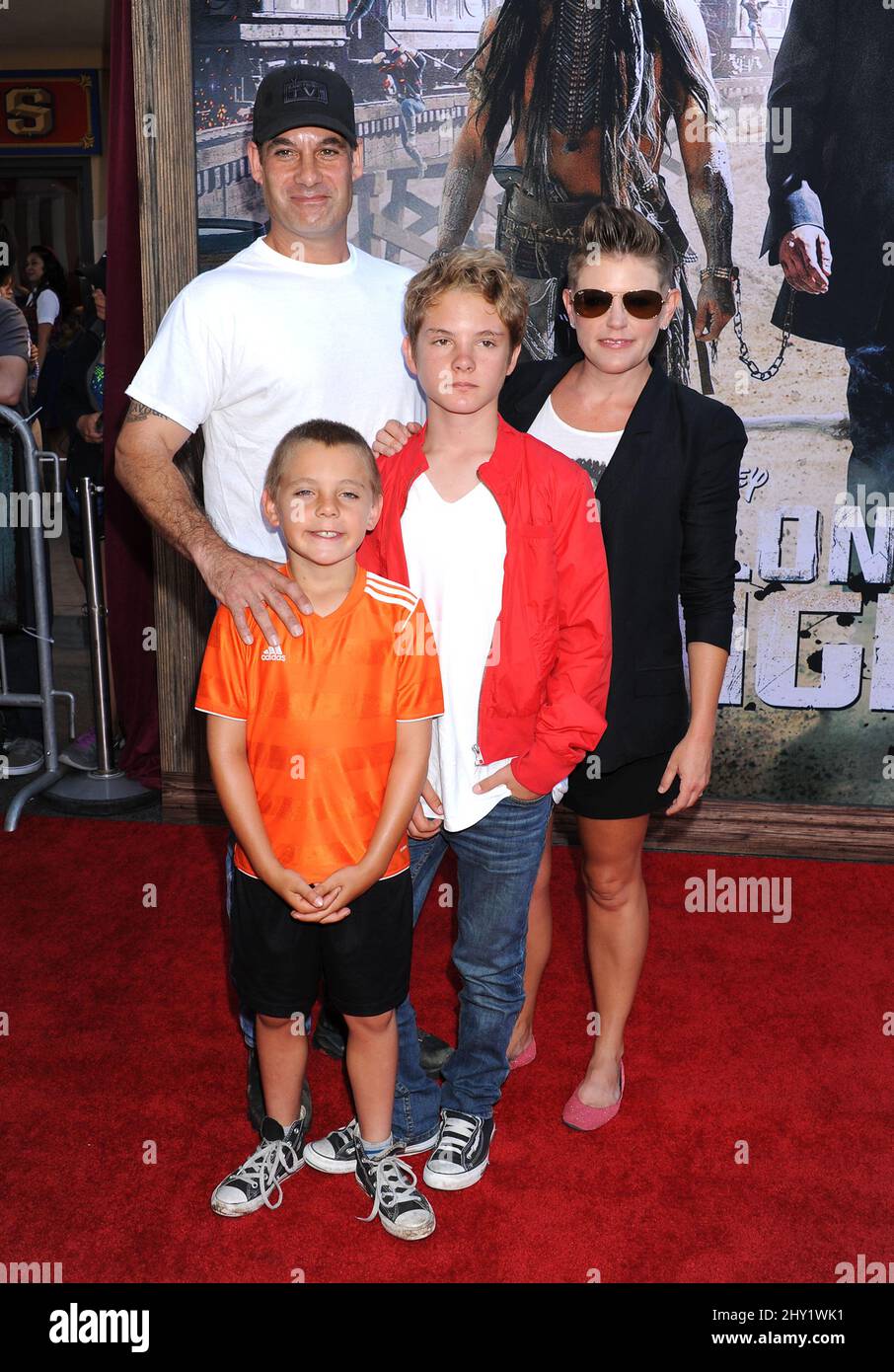 Adrian Pasdar, Jackson Pasdar, Beckett Pasdar and Natalie Maines
