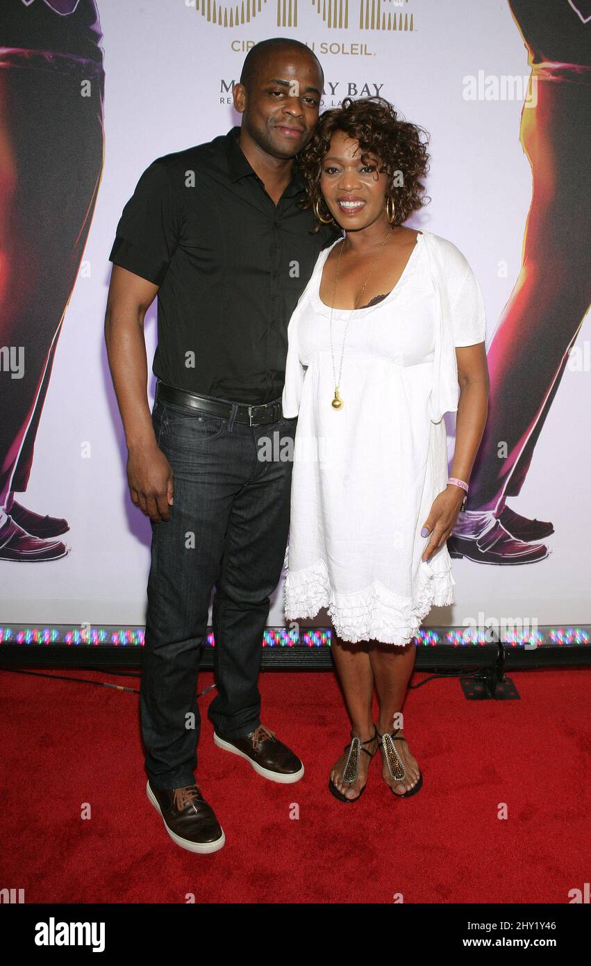 Dule Hill, Alfre Woodward attending the Michael Jackson ONE World Premiere Opening Night held at The hotel at Mandalay Bay Resort & Casino in Las Vegas, USA. Stock Photo
