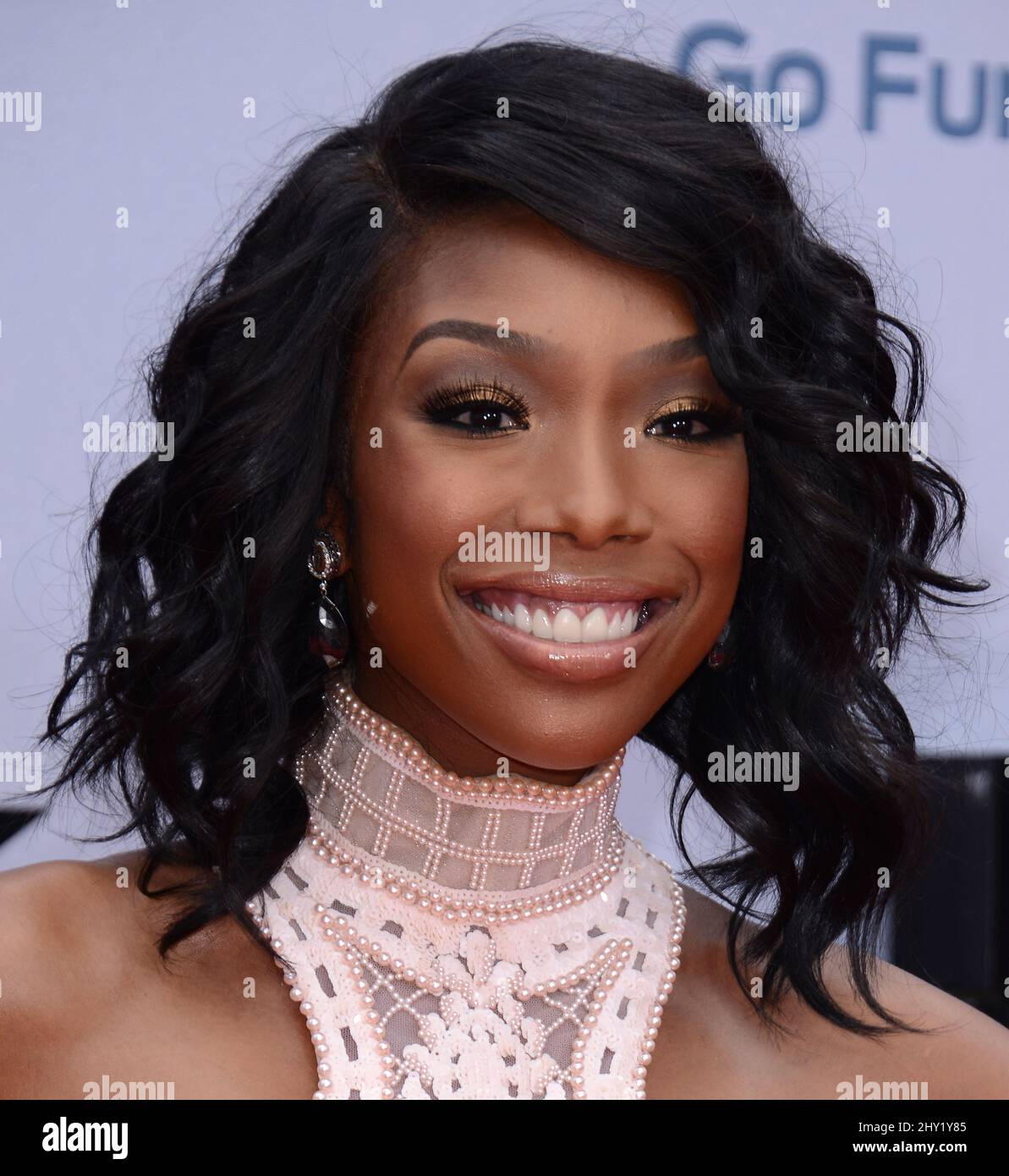 Brandy Norwood attends the 2013 BET Awards at the Nokia Plaza, Los