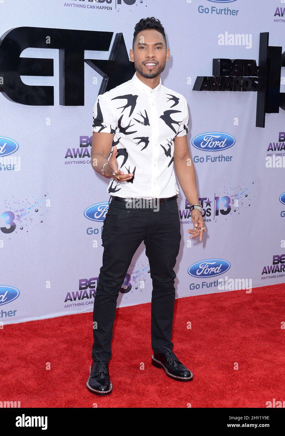 Miguel attends the 2013 BET Awards at the Nokia Plaza, Los Angeles Stock Photo