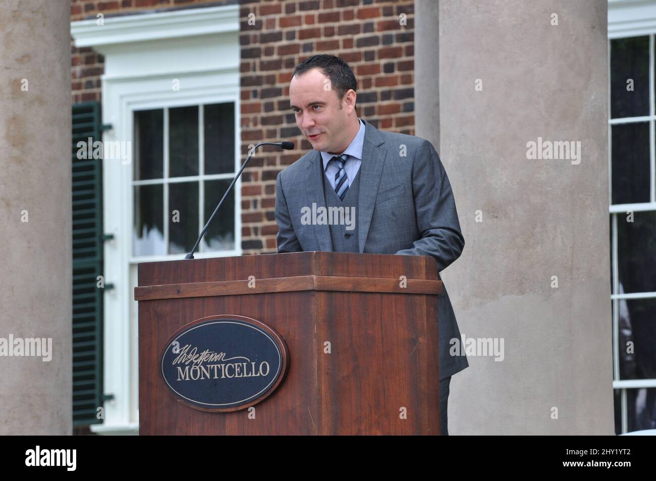 Dave Matthews is the keynote speaker at the 51st Annual Naturalization Ceremony held at Monticello Stock Photo