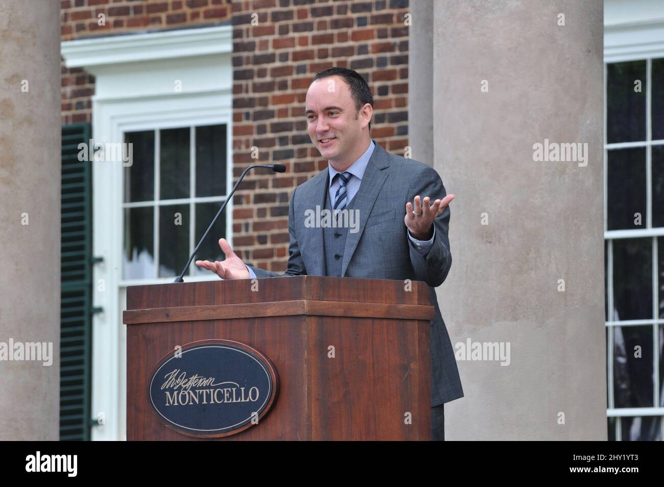 Dave Matthews is the keynote speaker at the 51st Annual Naturalization Ceremony held at Monticello Stock Photo
