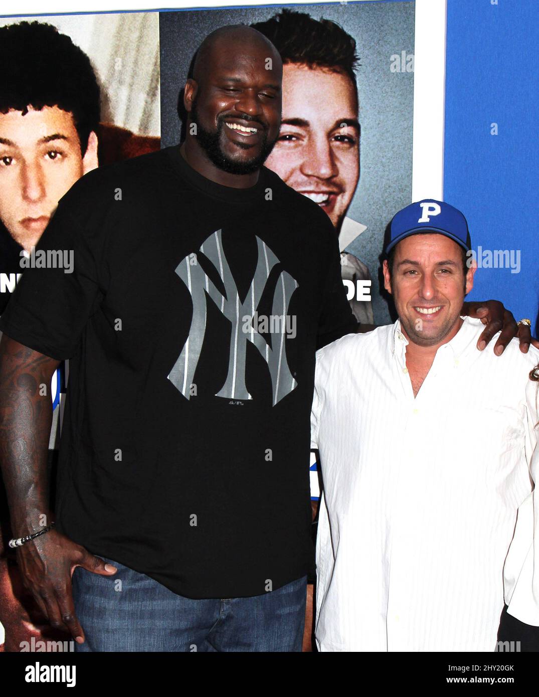 Adam Sandler and Shaquille O'Neal attending the 'Grown Ups 2' Special Screening held at AMC Lincoln Square in New York, USA. Stock Photo