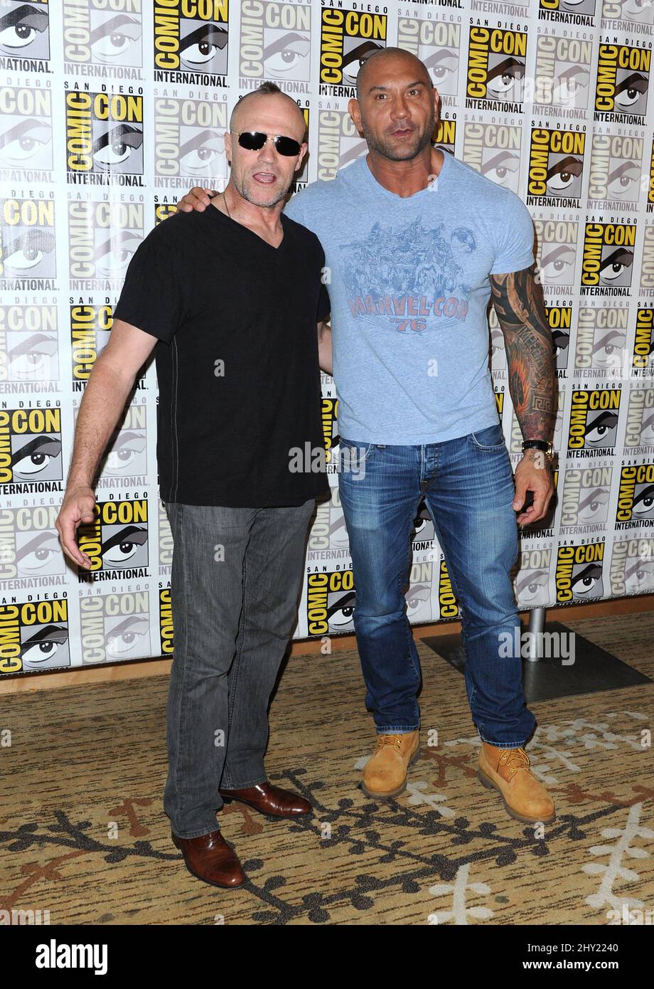 Michael Rooker and Dave Bautista attends the "Guardians of the Galaxy