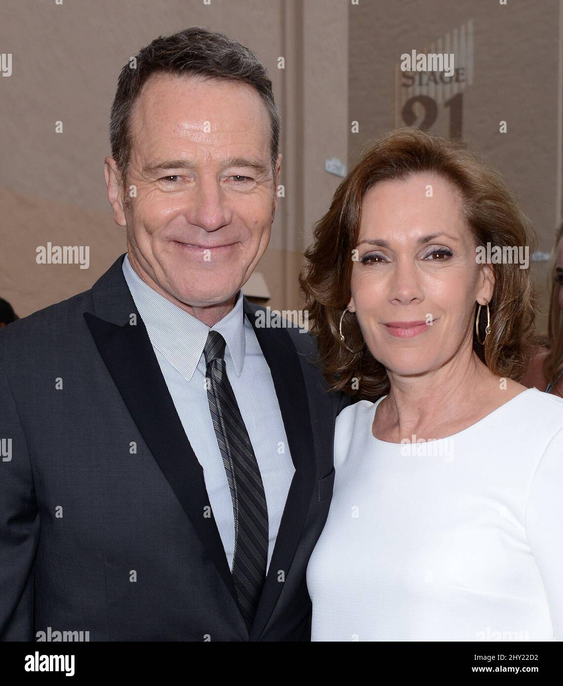 Bryan Cranston and wife Robin Dearden arriving for the premiere of Breaking Bad held at Sony Pictures Studios in Culver City, Los Angeles. Stock Photo