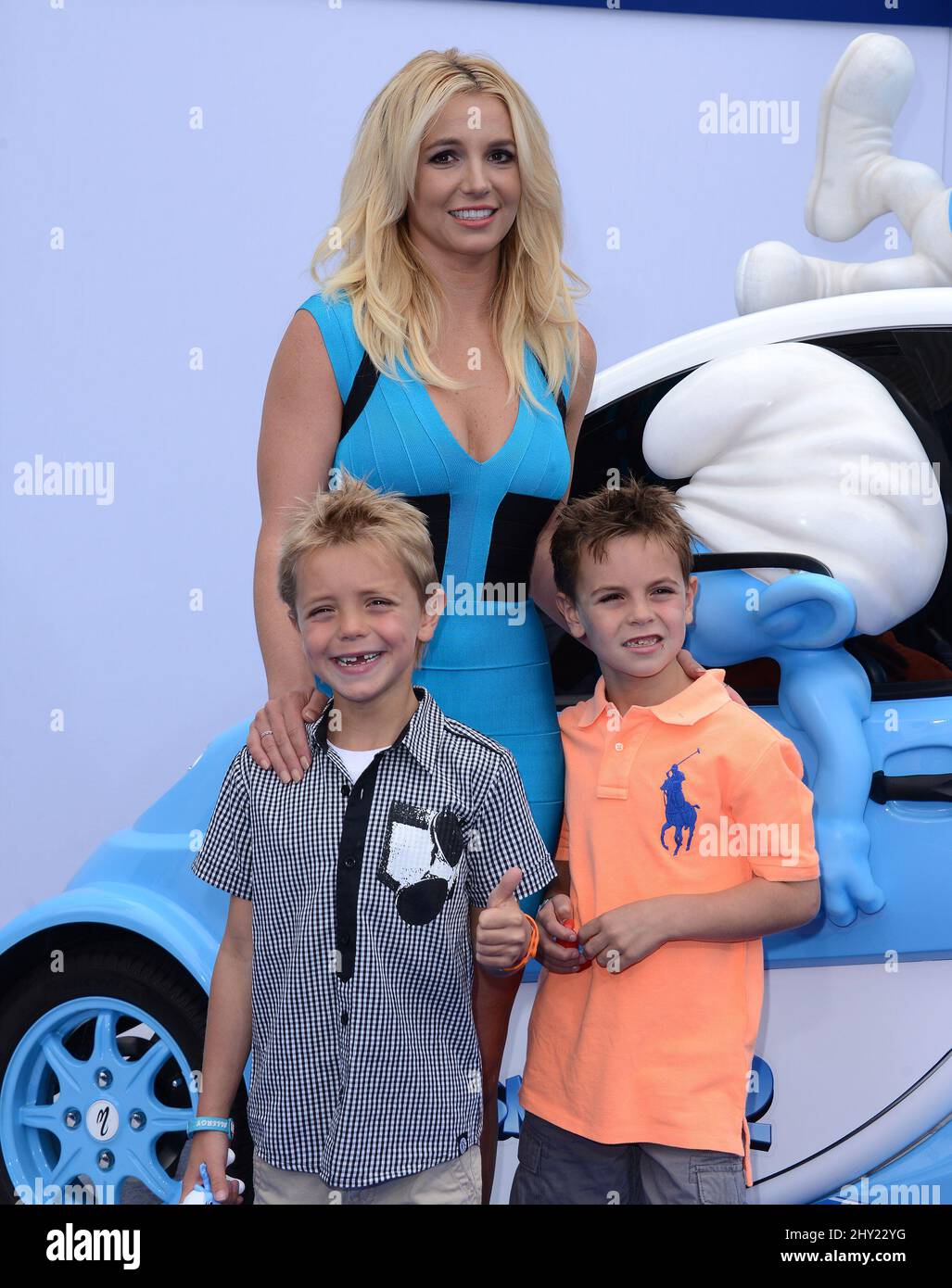 Britney Spears, Sean Federline, Jayden Federline attending the premiere
