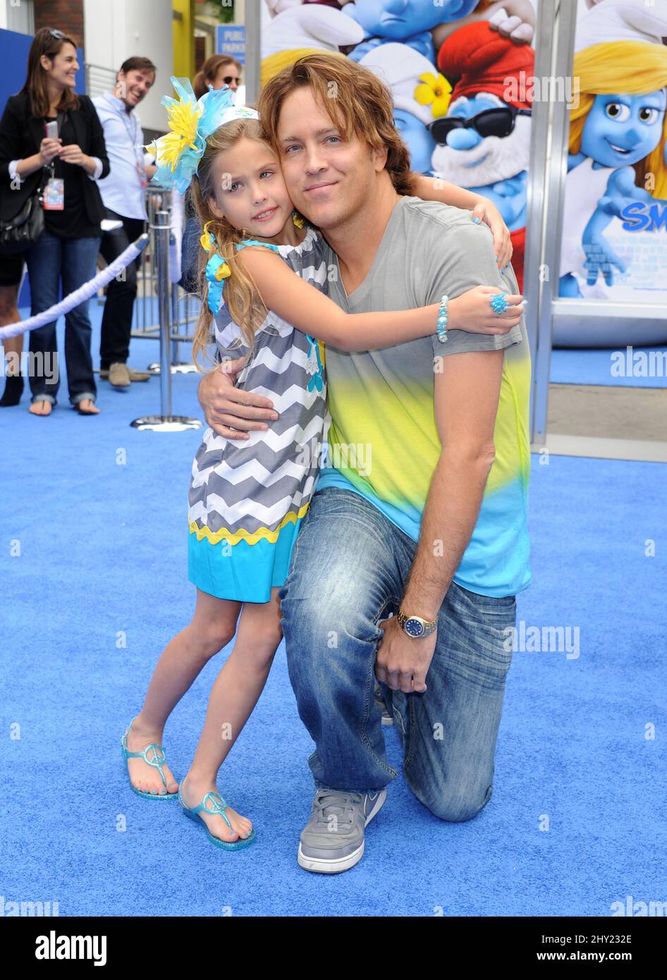 Larry Birkhead and Dannielynn Marshall Birkhead attending the premiere