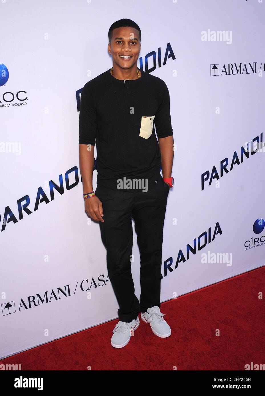Cory Hardrict attends the 'Paranoia' US premiere held at the Directors Guild of America, Los Angeles. Stock Photo