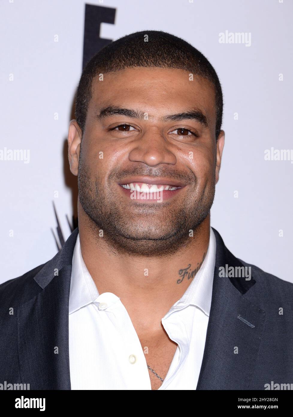 Shawne Merriman arriving at WWE "Superstars for Hope" Honoring MakeAWish held at the Beverly