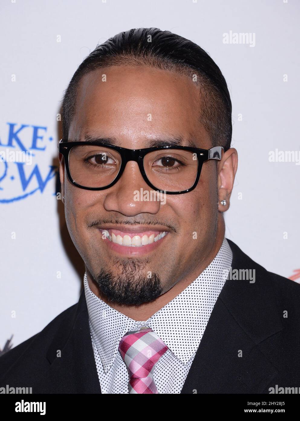Jey Uso arriving at WWE 'Superstars for Hope' Honoring Make-A-Wish held at the Beverly Hills Hotel, Los Angeles. Stock Photo