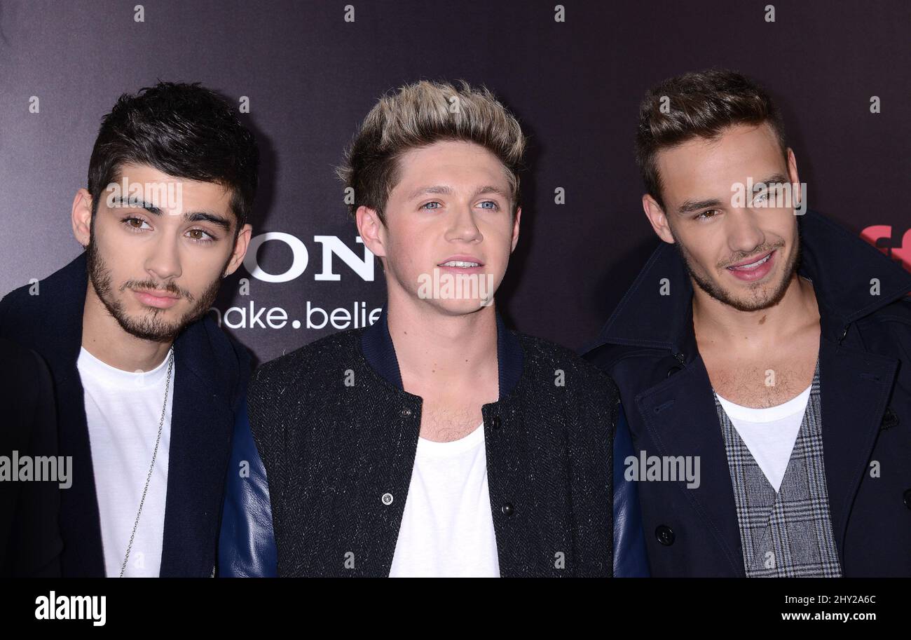 Zayn Malik Niall Horan and Liam Payne of One Direction attending