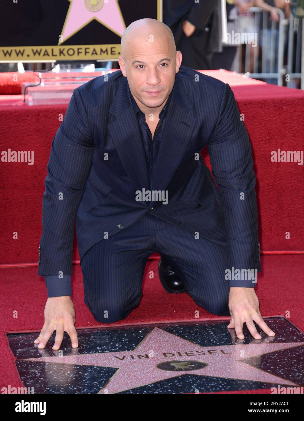 Vin Diesel attending his Hollywood Walk of Fame Star unveiling. Stock Photo