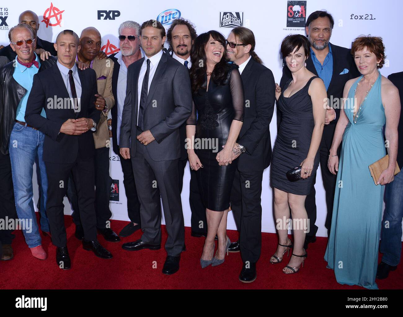 Charlie Hunnam, Sons of Anarchy Cast attends the 'Sons Of Anarchy' Season 6 Premiere Screening held at Dolby Theatre, Los Angeles. Stock Photo