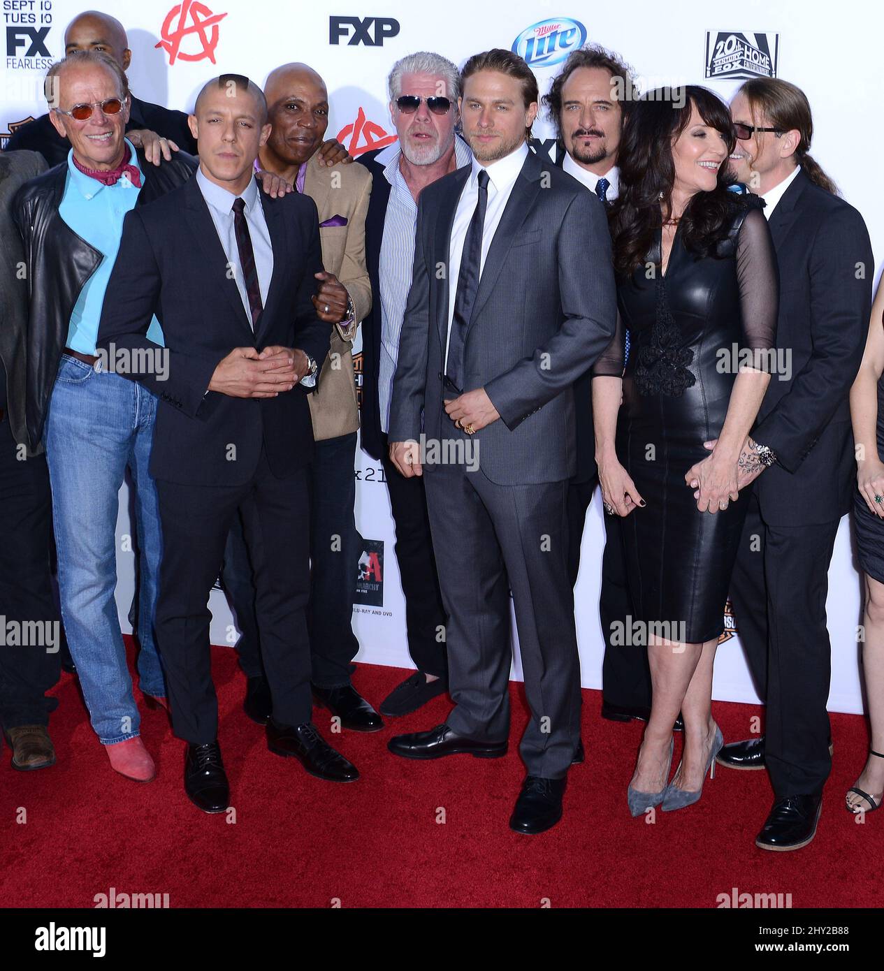 Charlie Hunnam, Sons of Anarchy Cast attends the 'Sons Of Anarchy' Season 6 Premiere Screening held at Dolby Theatre, Los Angeles. Stock Photo