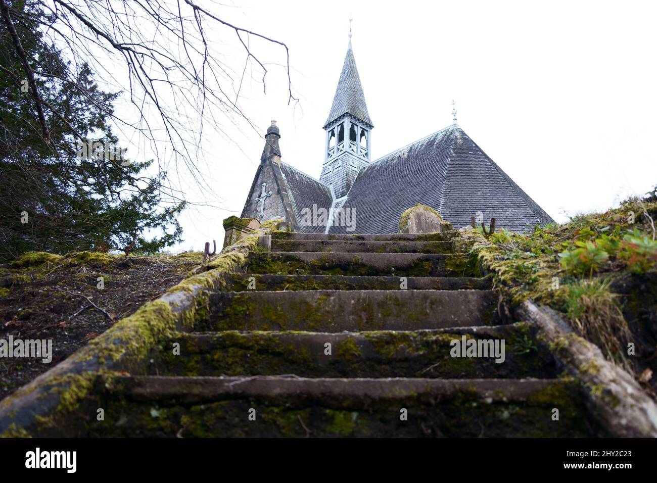 Luss Parish Church in the village of Luss on the banks of Loch Lomond, Scotland Stock Photo