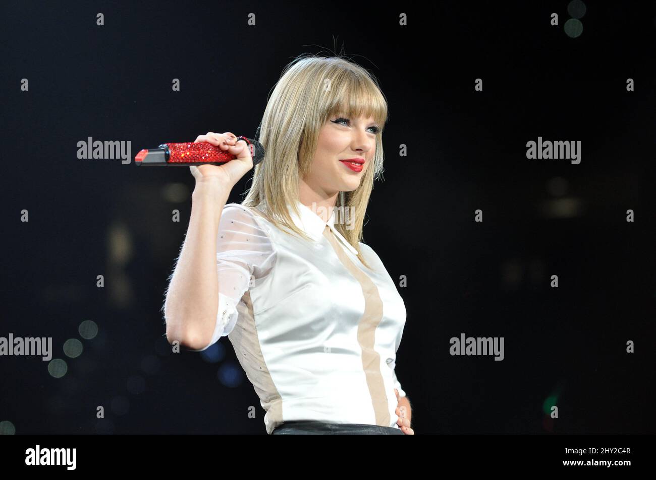 Taylor Swift in concert at the PNC arena in Raleigh, North Carolina. Stock Photo