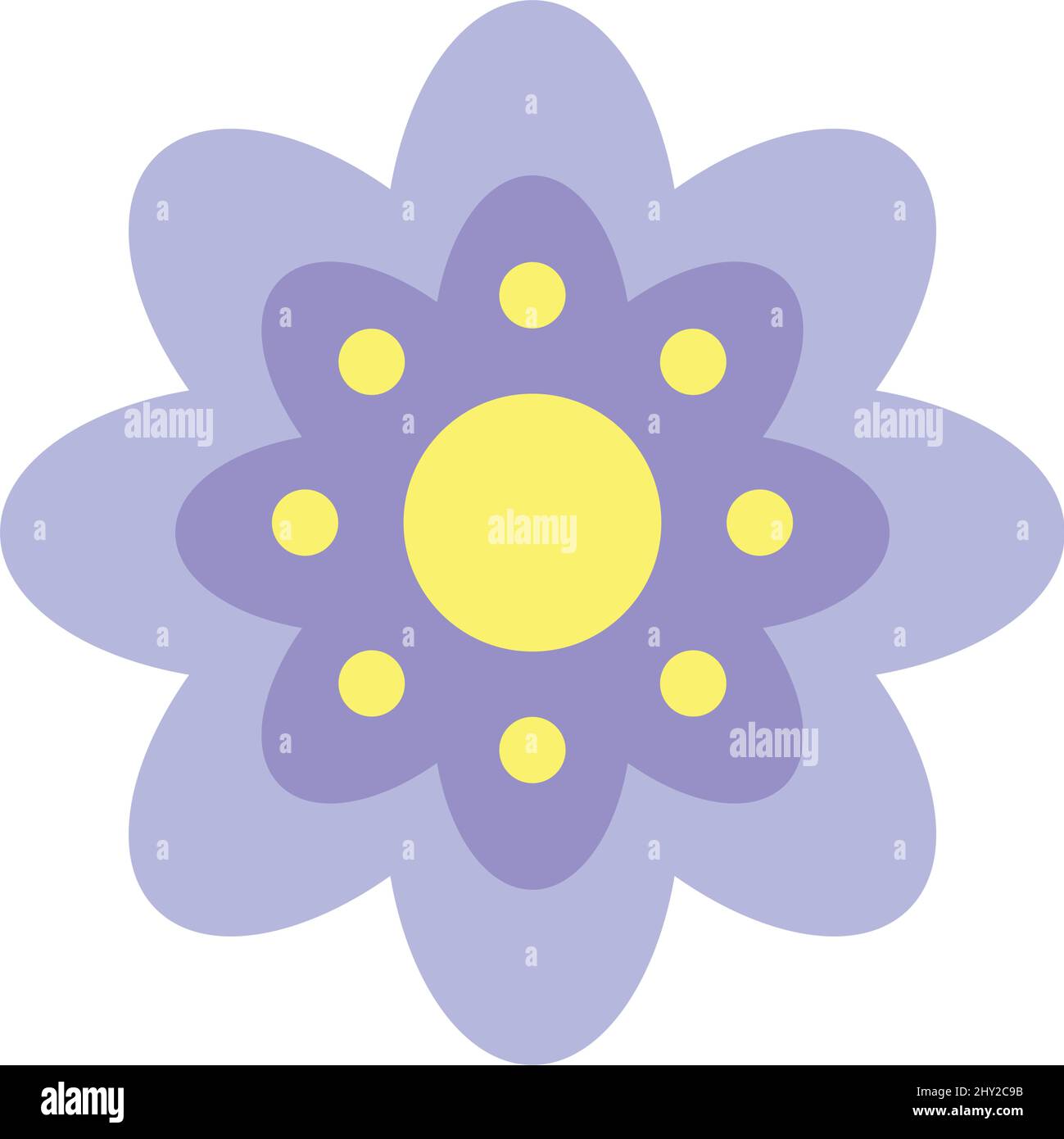 Purple Flower Illustration Stock Vector Image & Art - Alamy