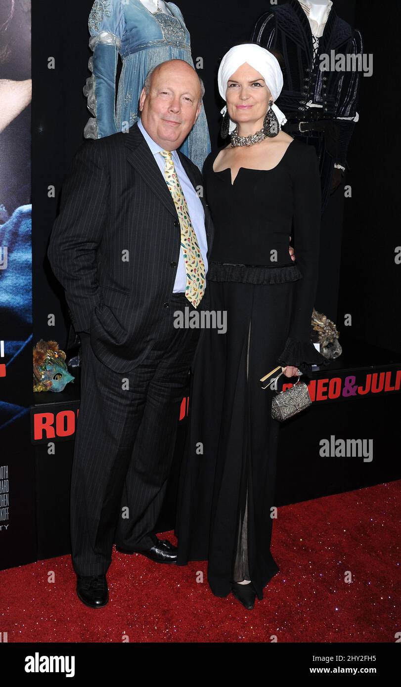 Julian Fellowes and Emma Joy Kitchener attending the 'Romeo & Juliet' World Premiere held at the ArcLight Cinemas Hollywood in Los Angeles, USA. Stock Photo