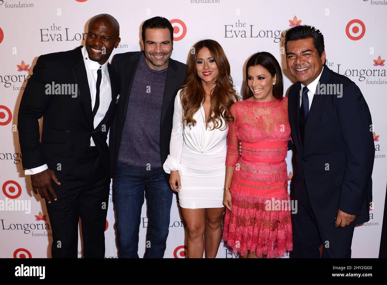 Eva Longoria, Ricardo Chavira, Terry Crews, George Lopez attending the Eva Longoria Foundation Dinner at Beso in Hollywood, California. Stock Photo