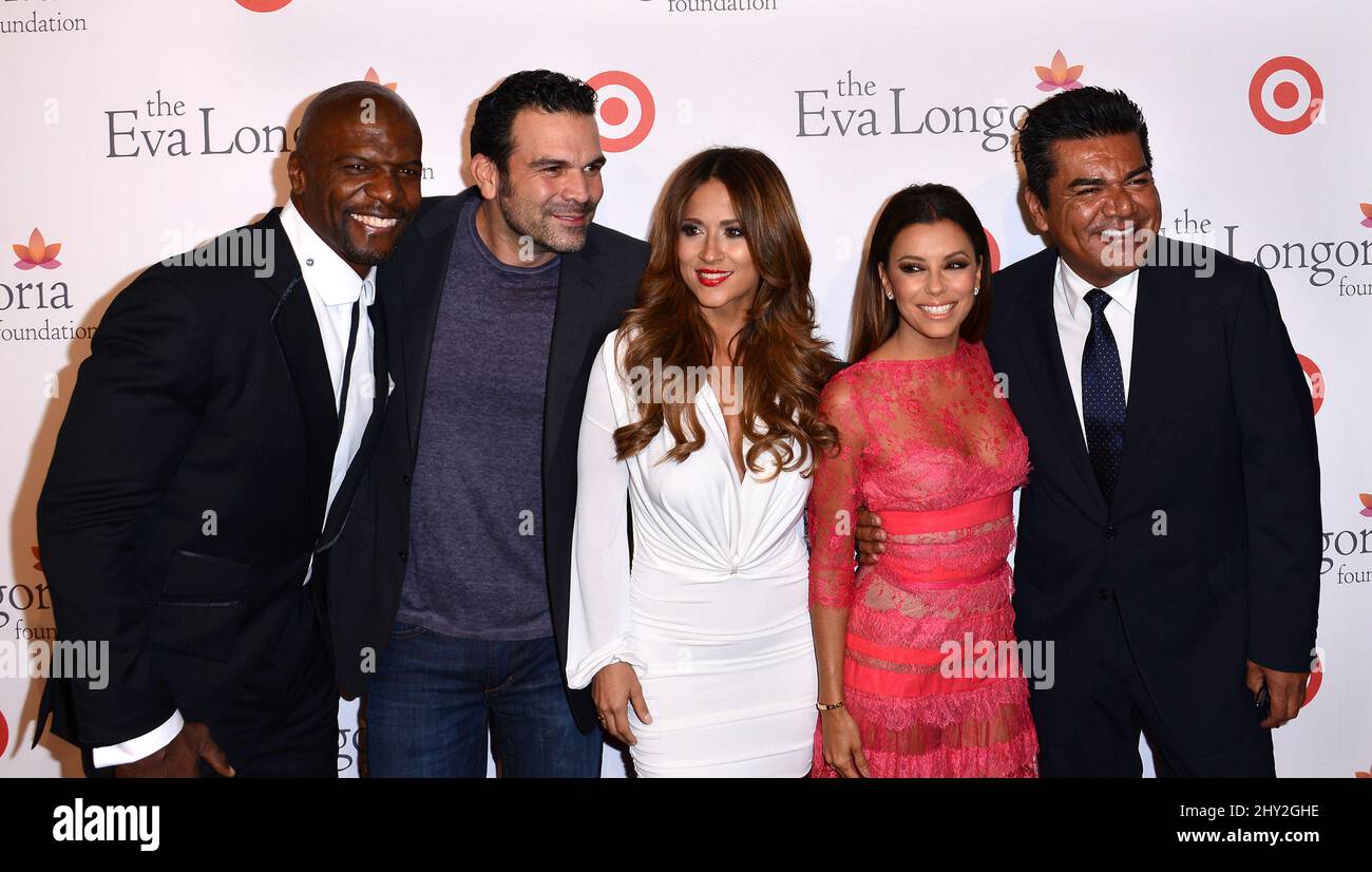 Eva Longoria, Ricardo Chavira, Terry Crews, George Lopez attending the Eva Longoria Foundation Dinner at Beso in Hollywood, California. Stock Photo