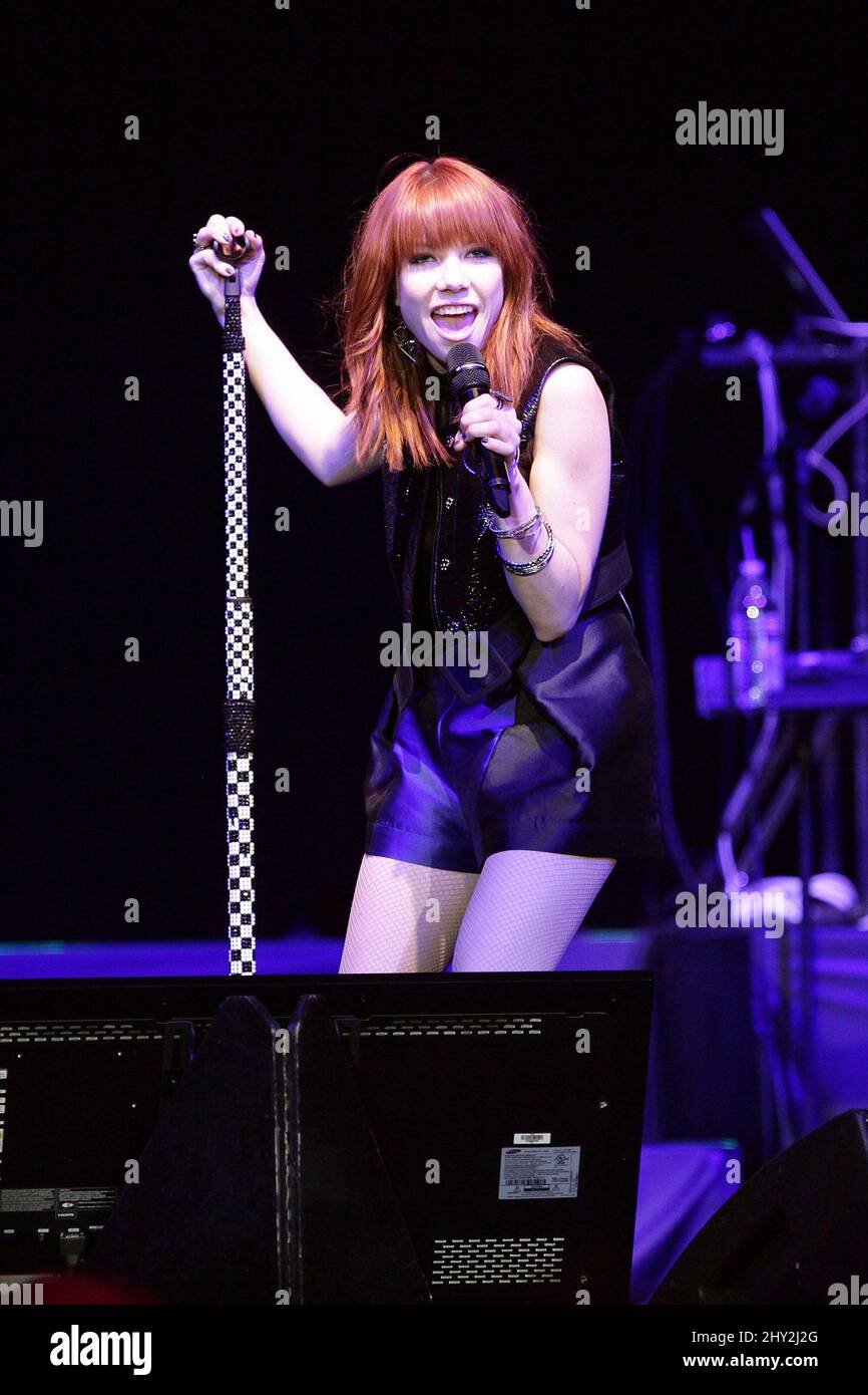Carly Rae Jepsen performing at the UniteLIVE: The Concert to Rock Out