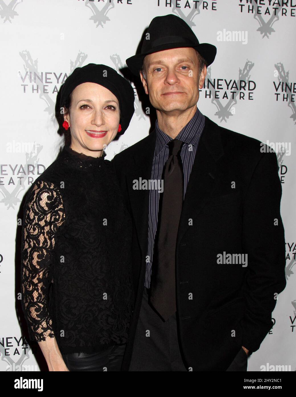 Bebe Neuwirth And David Hyde Pierce Attending Vineyard Theatres Opening Night Of The Landing 