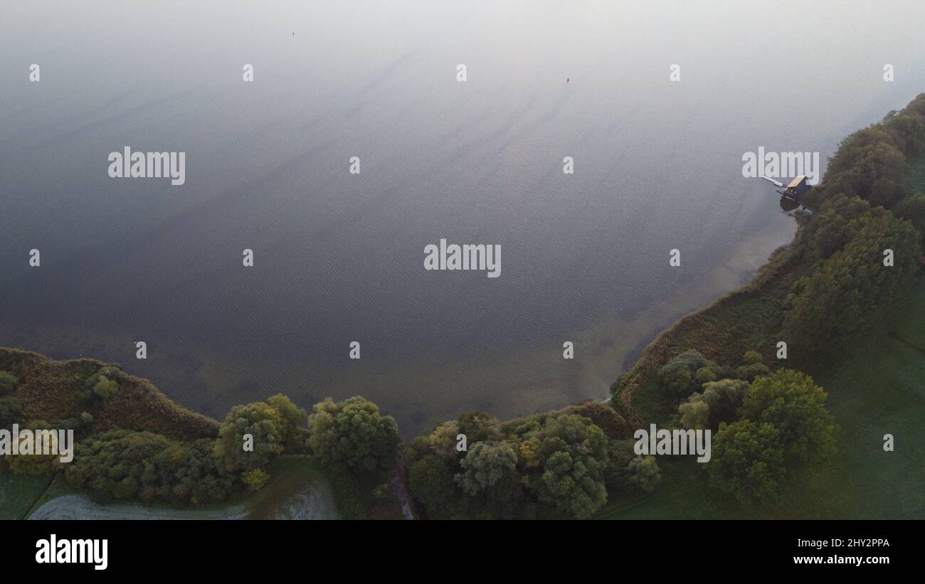 Aerial view of the calm sea on the coast Stock Photo - Alamy