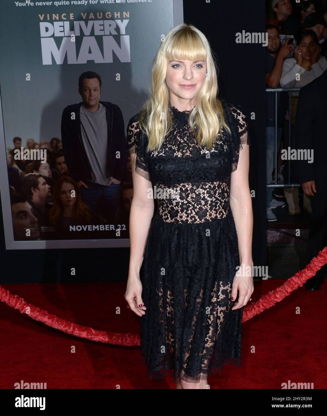 Anna Faris arrives at the world premiere of 'Delivery Man' at The El Capitan Theatre on Sunday, Nov. 3, 2013 in Los Angeles. Stock Photo