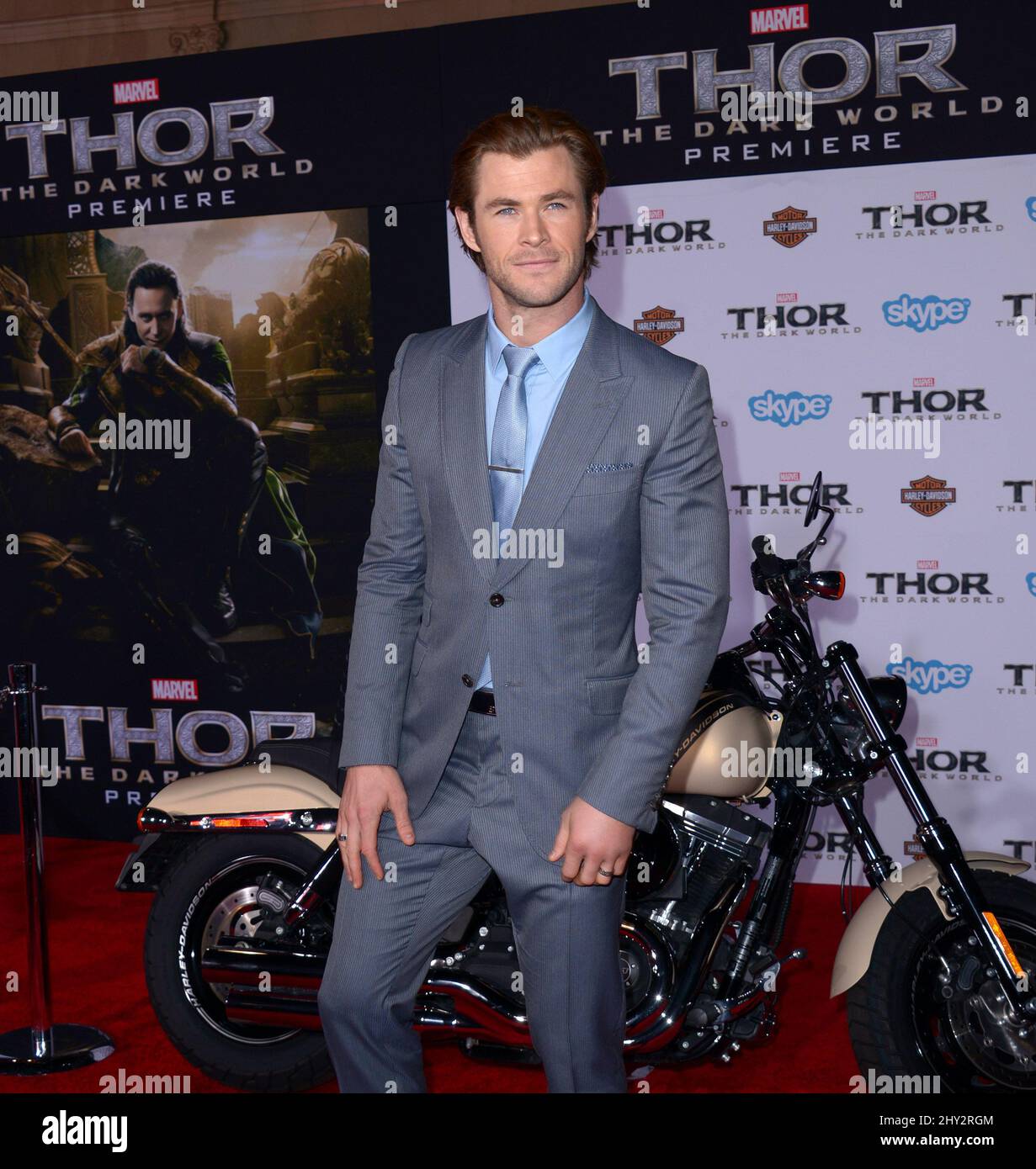 Chris Hemsworth attending the 'Thor: The Dark World' Premiere in Los Angeles Stock Photo