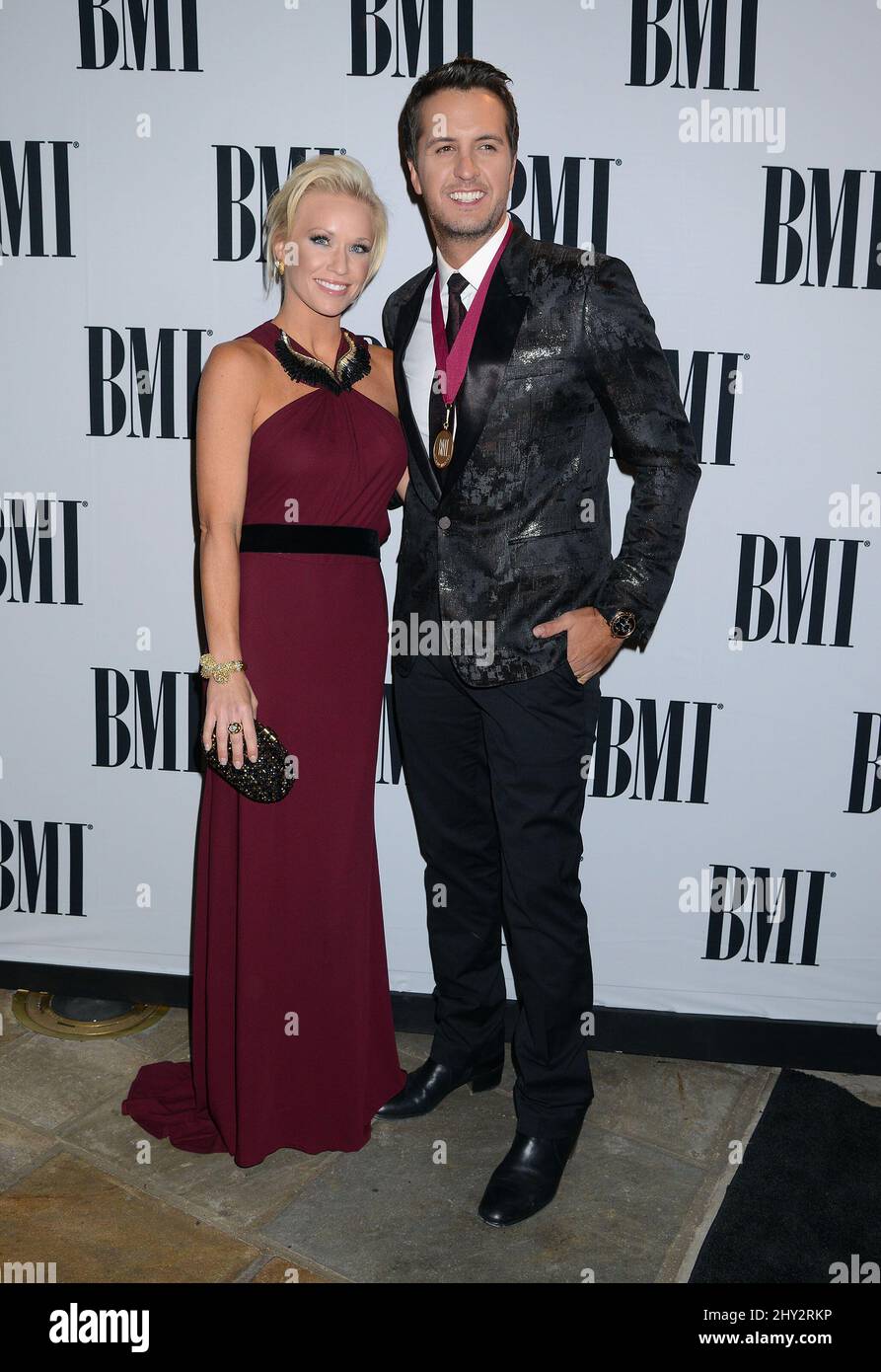 Luke Bryan & Caroline Bryan attending the 61st annual BMI Country