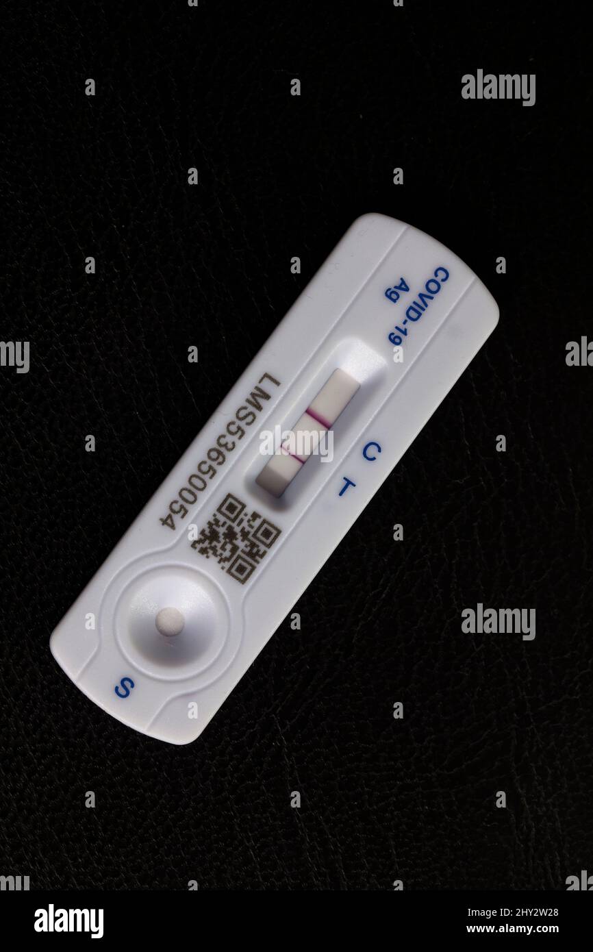 Positive Covid 19 lateral flow test / rapid lateral flow antigen