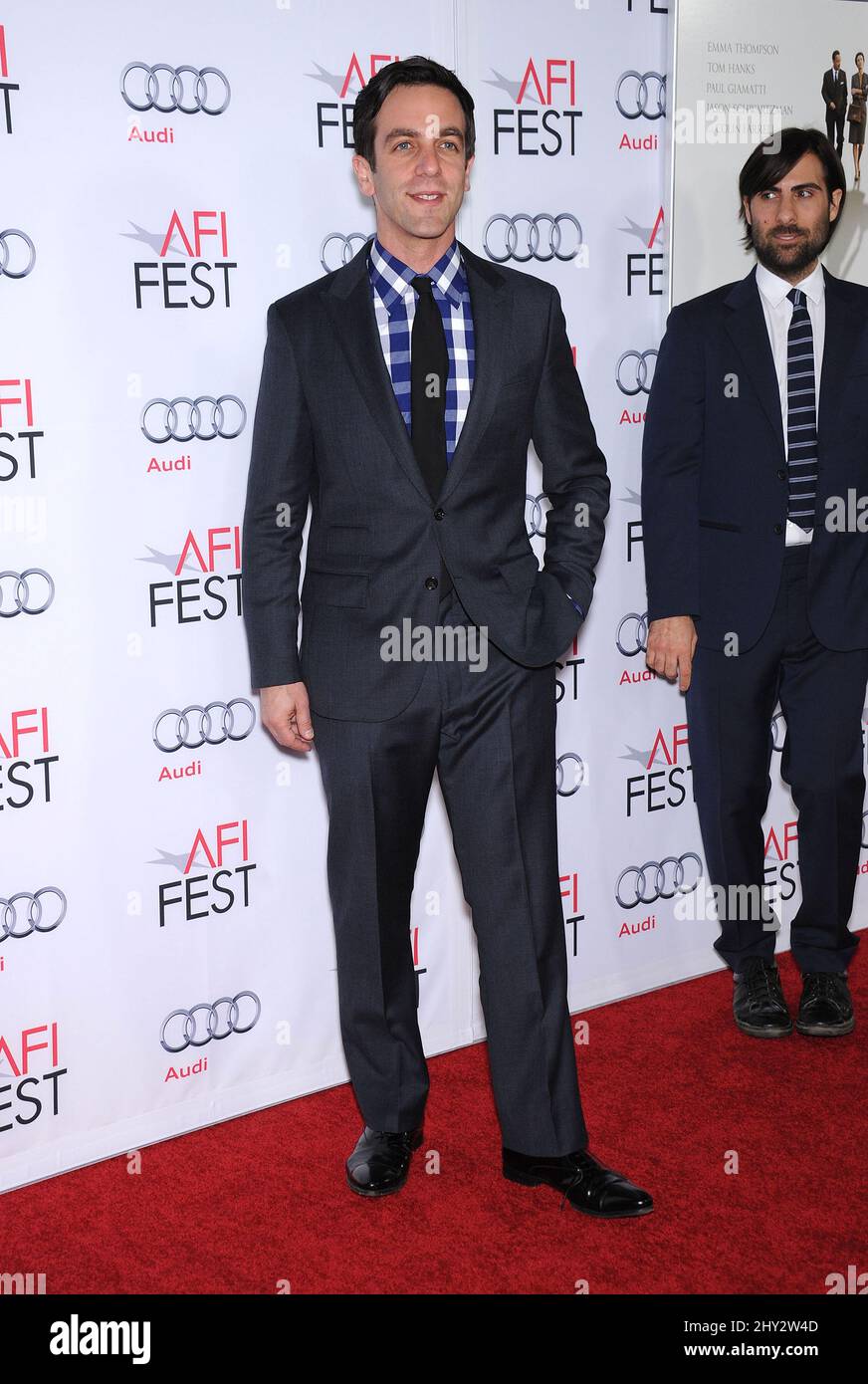 BJ Novak attends the 'Saving Mr. Banks' AFI Fest Opening Night Gala at the Chinese Theatre Stock Photo