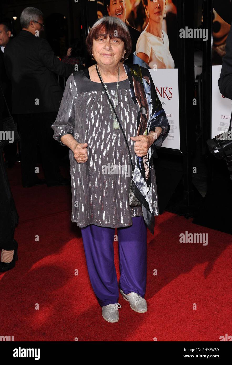 Agnes Varda attends the 'Saving Mr. Banks' AFI Fest Opening Night Gala at the Chinese Theatre Stock Photo