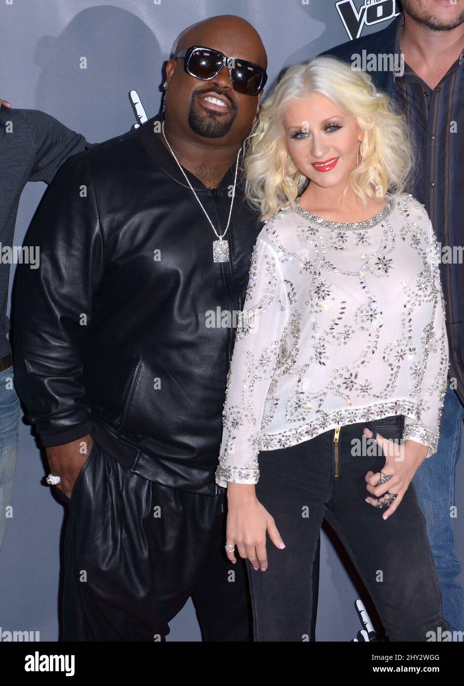 Christina Aguilera, Cee Lo Green attend the The Voice Season 5 Top 12(02)