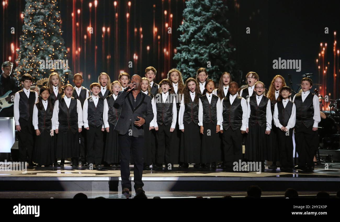 Darius Rucker performing during the CMA Country Christmas Taping Held