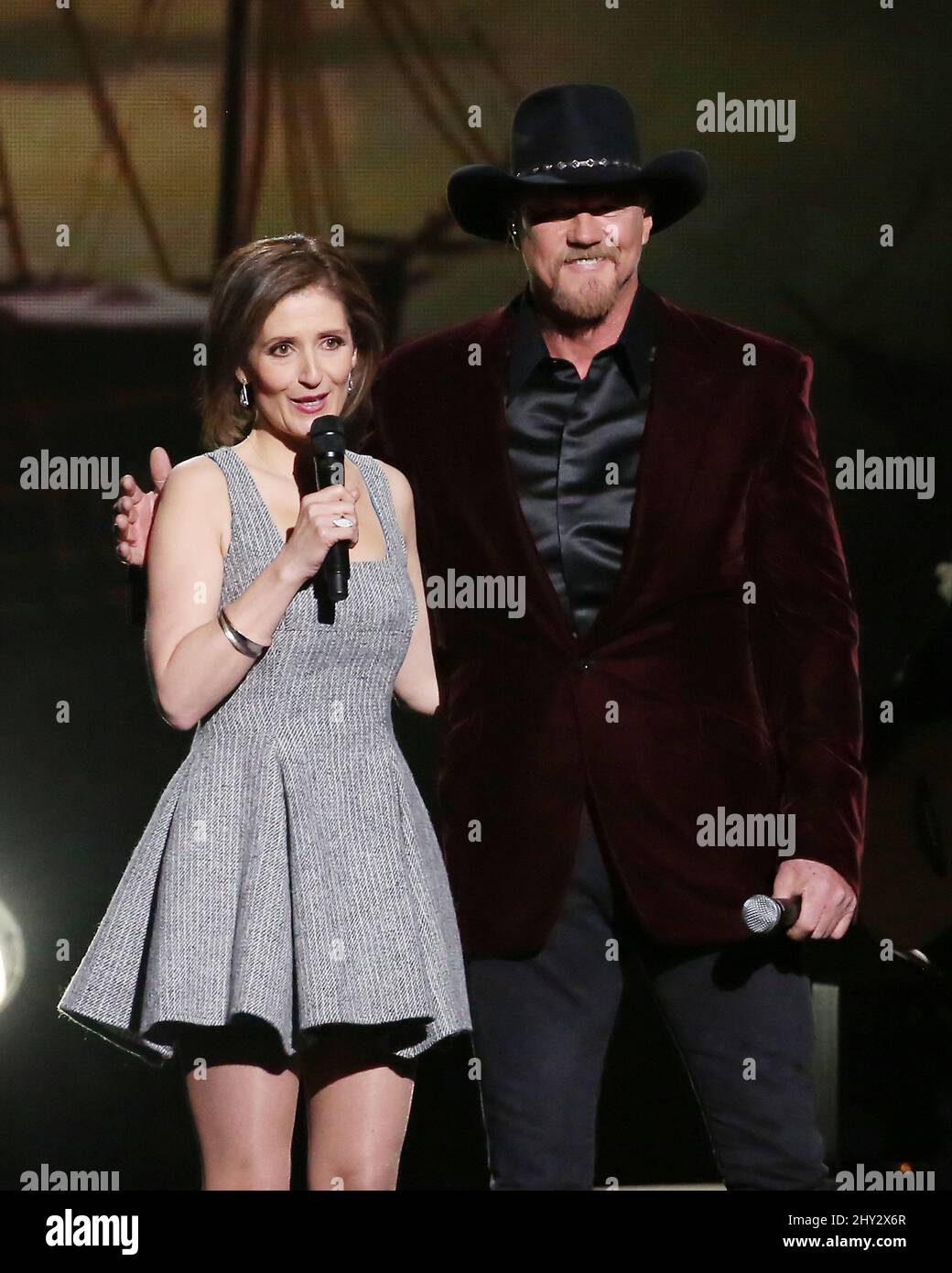 Trace Adkins,Alyth McCormack attends the CMA Country Christmas Taping