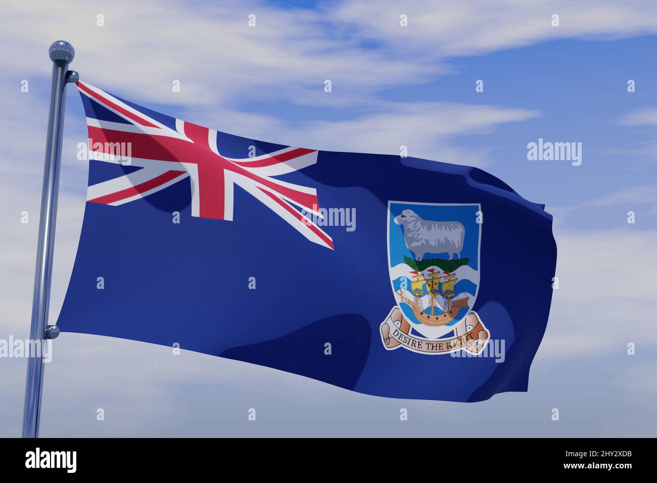 falkland-islands-national-flag-waving-hi-res-stock-photography-and
