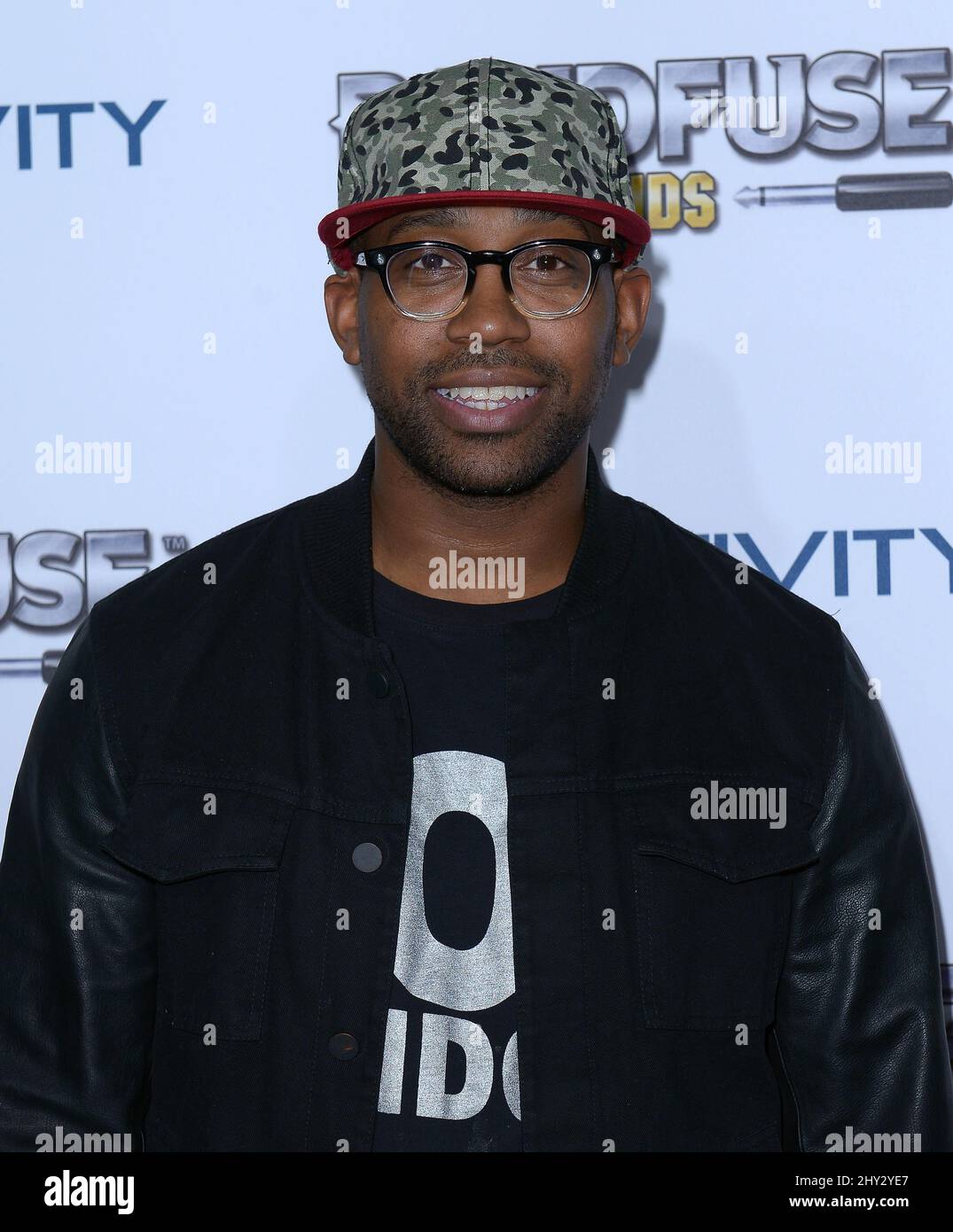 PJ Morton arrives at the 'Bandfuse: Rock Legends' video game launch at the House of Blues, Los Angeles. Stock Photo
